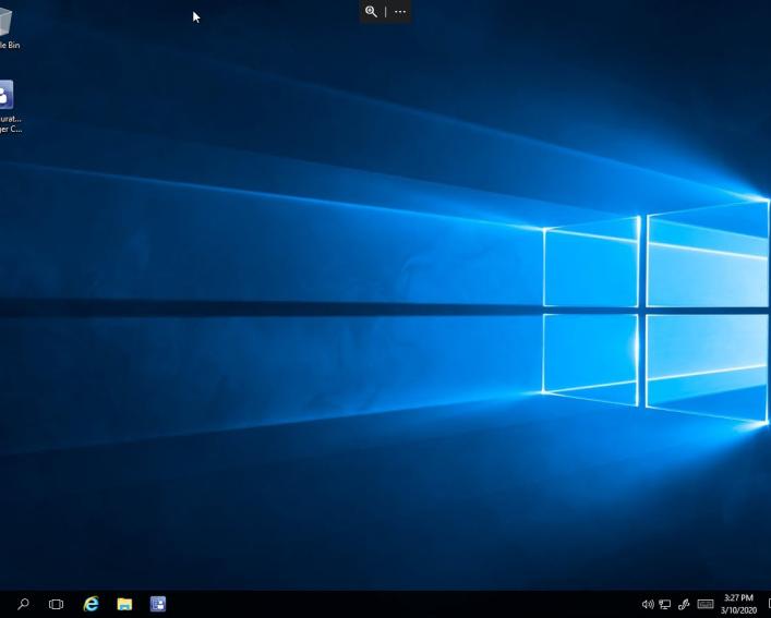 Screen capture of successful Remote Desktop session.