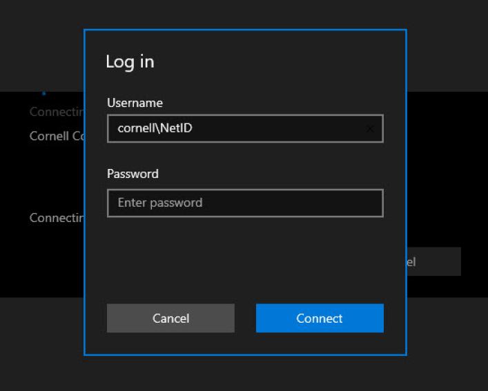 Screen capture of Remote Desktop authorization prompt.