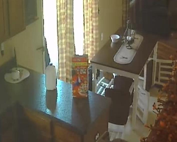 Jessica Townley's kitchen, where the furniture fell over