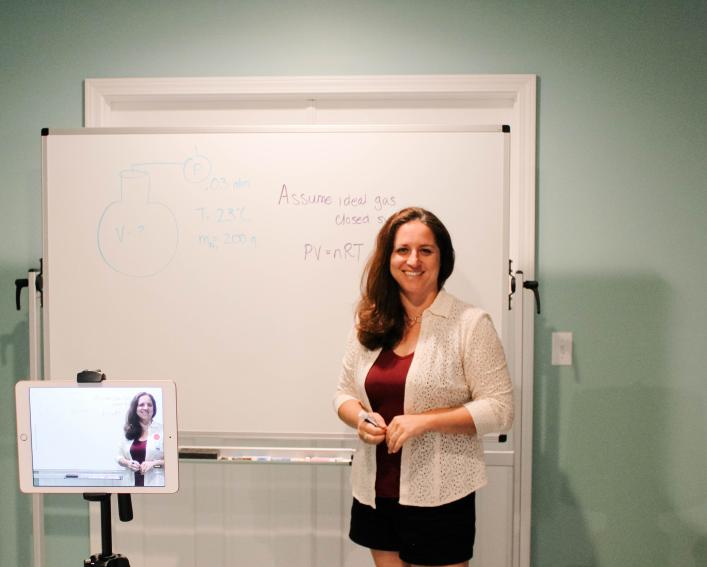 Jillian Goldfarb in her home teaching studio