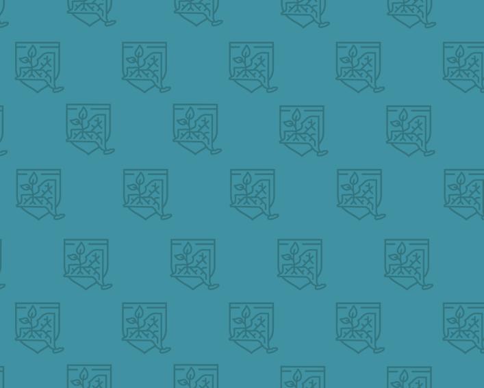 A drawing of an outline of New York state with a plant and shield on a blue background