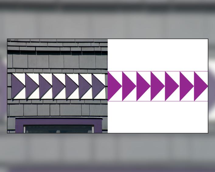 A series of purple triangles on the side of the house depict the Wing or Dust Fan Belt.