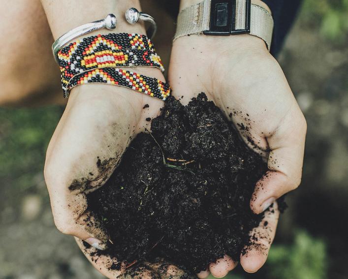 handful of healthy soil