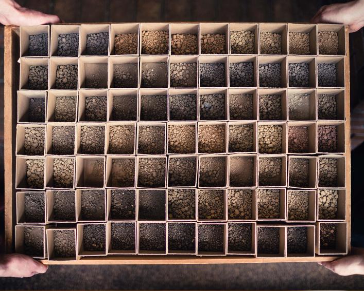 soil samples showing range of colors