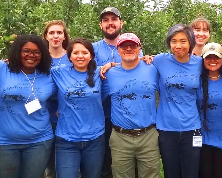 ditommaso with students on the weed science team