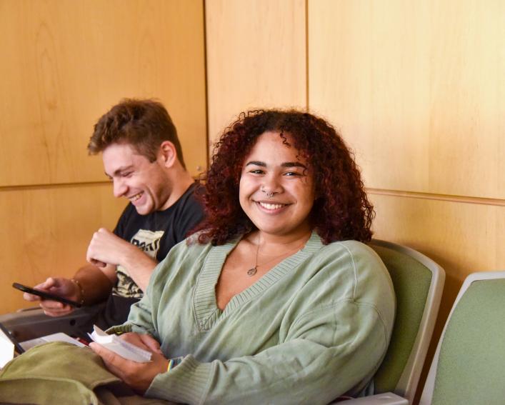 young woman smiling