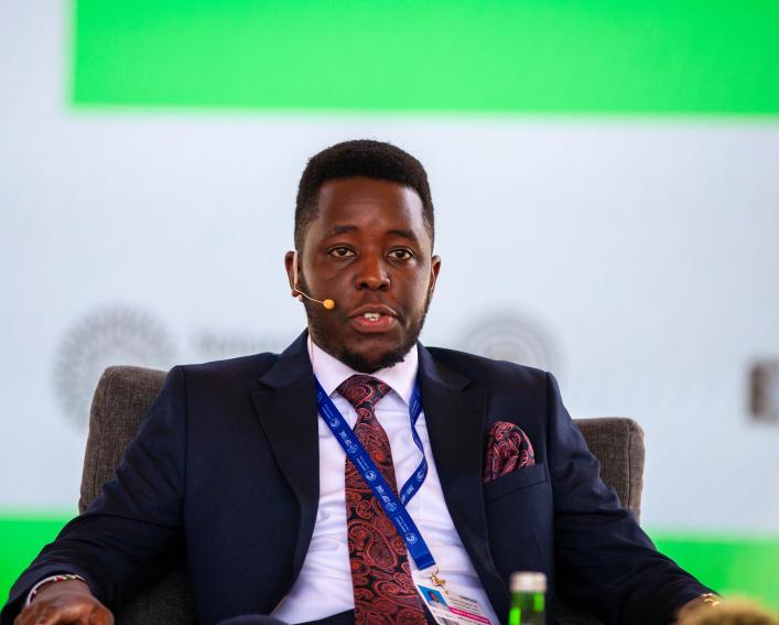 Man speaks at conference