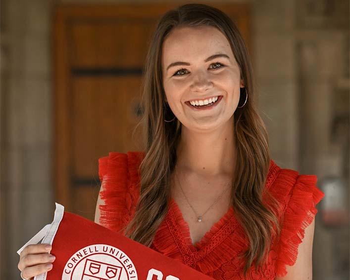 margaux hein with cornell pennant