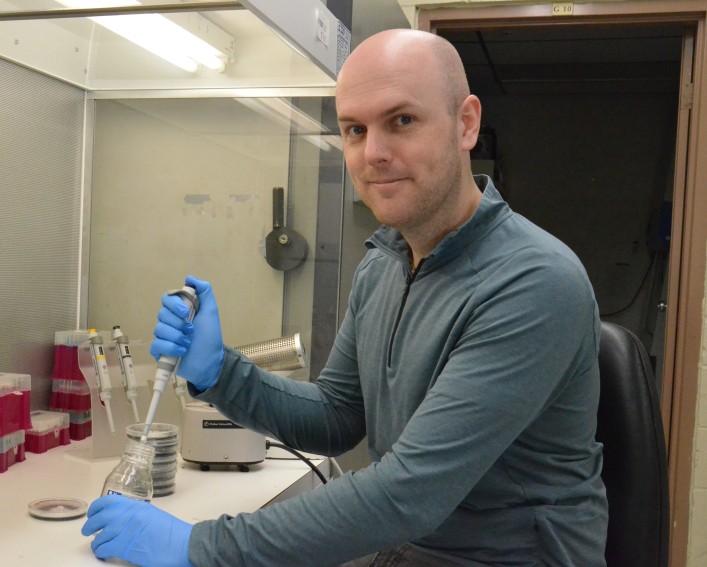Scott Cosseboom works at the Cornell Hudson Valley Research Laboratory