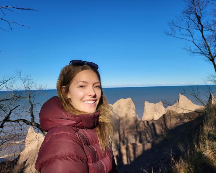 Lidia Komondy smiles at a local state park.