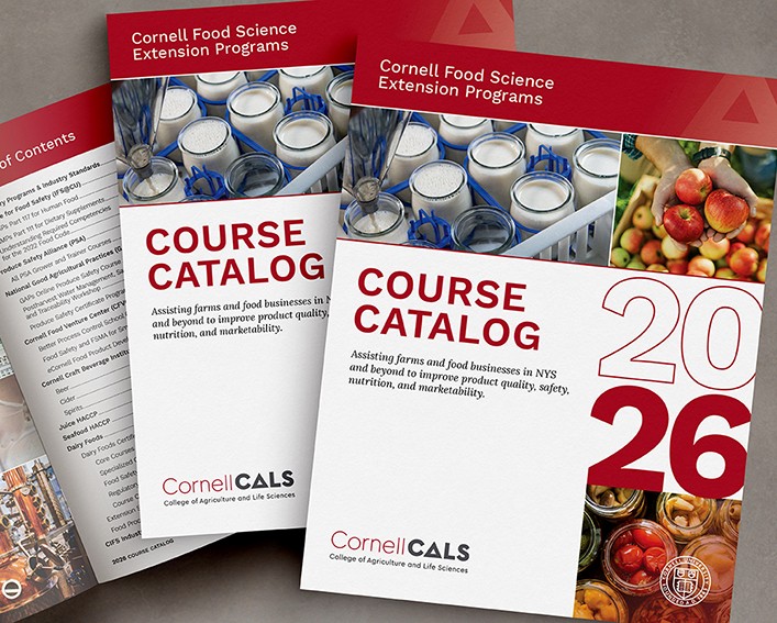 2026 Cornell Food Science Extension Programs Course Catalog cover