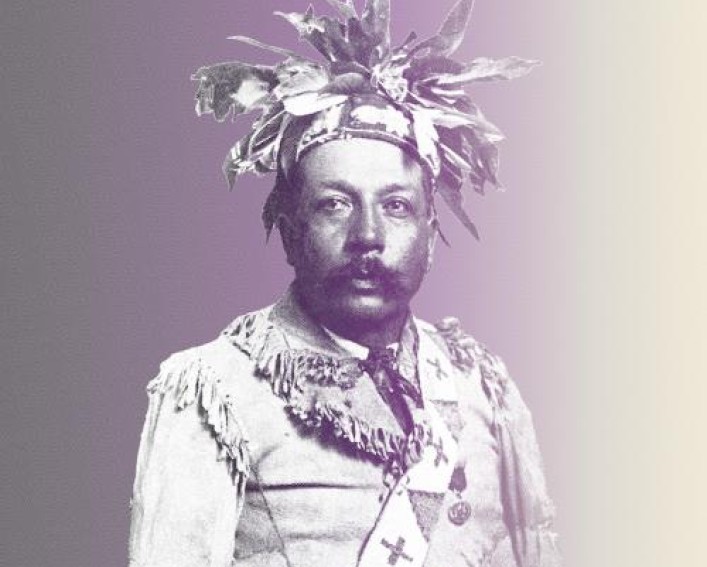 A purple photo of Deskaheh.