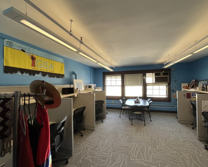 A picture of a blue room