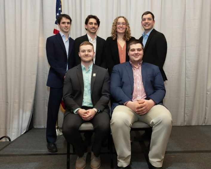 Brett Blesy, Charlie Haynes, , Carter Hoffman, Dan Merrell, David Merrell, and Miranda Nickerson - 2026 Richard Popp scholarship winners