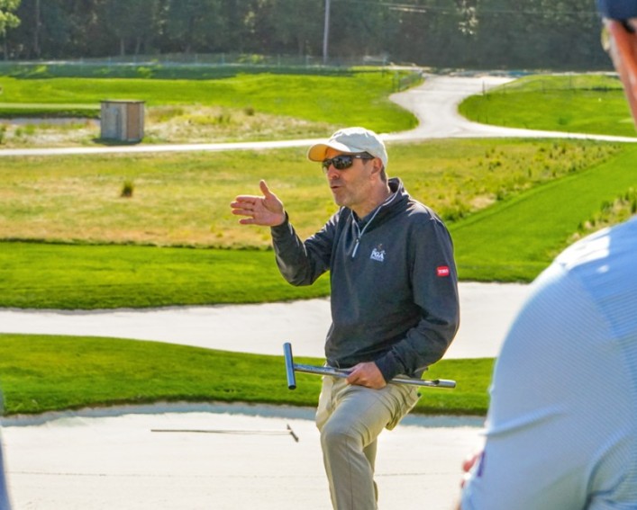 rossi talking turf on golf course
