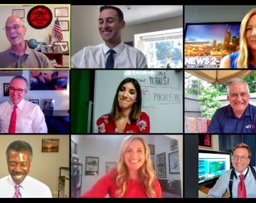 Screenshot of weatherperson webinar with 9 participants