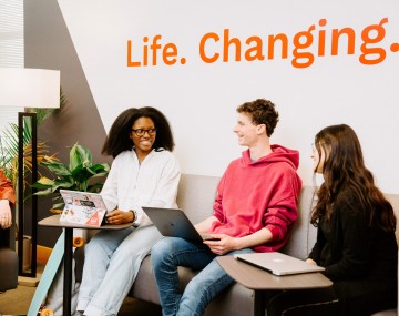 Students on Couch in CALS Zone