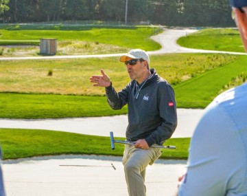 Jake Zajkowski/Provided Frank Rossi, associate professor of horticulture in the College of Agriculture and Life Sciences, leads Long Island golf course superintendents on a walk and talk event at Bethpage, just weeks before the 2025 Ryder Cup.