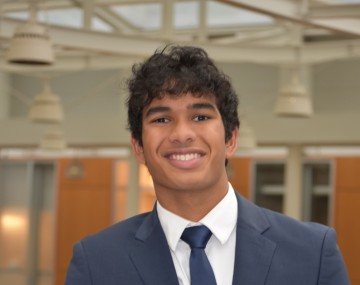 Smiling man with blue suit