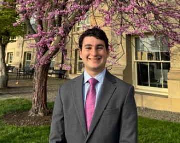 Man with pink tie