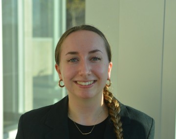 Smiling woman with braid