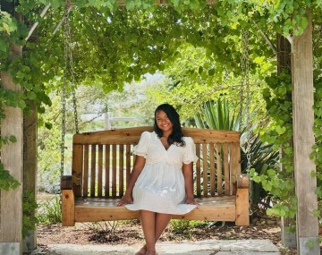 Girl sitting on bench