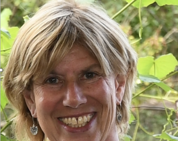 Woman smiling outside